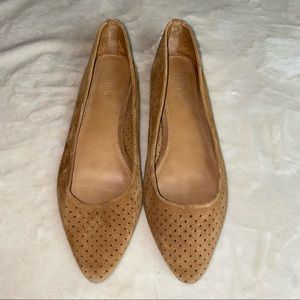 J Crew tan ballet flats